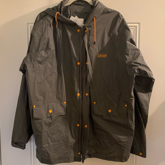 Coleman PVC rain jacket and pants nylon set coat - Picture 1 of 8